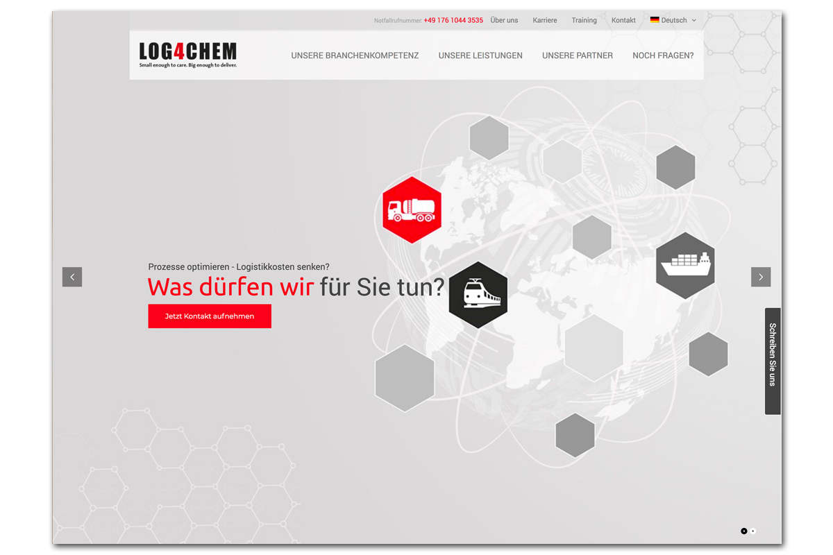 Log4Chem – Bildkonzept und Website