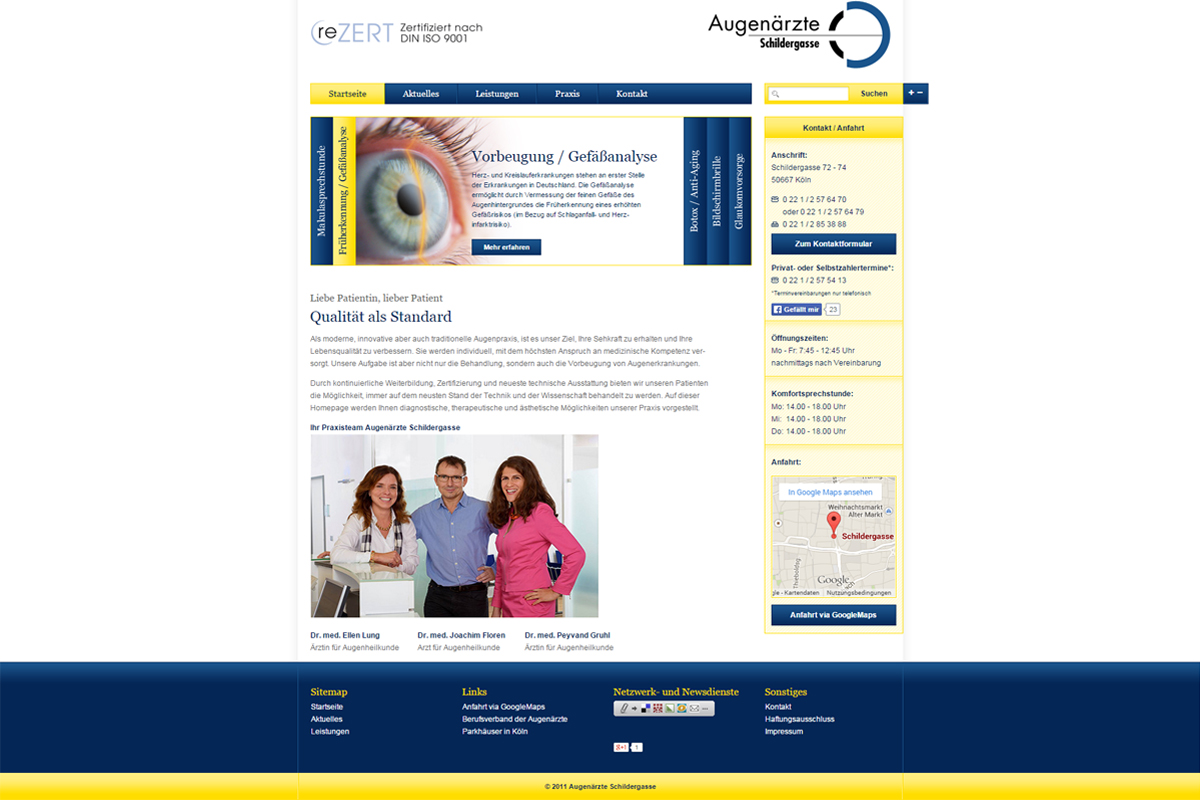 Augenärzte Schildergasse – Website