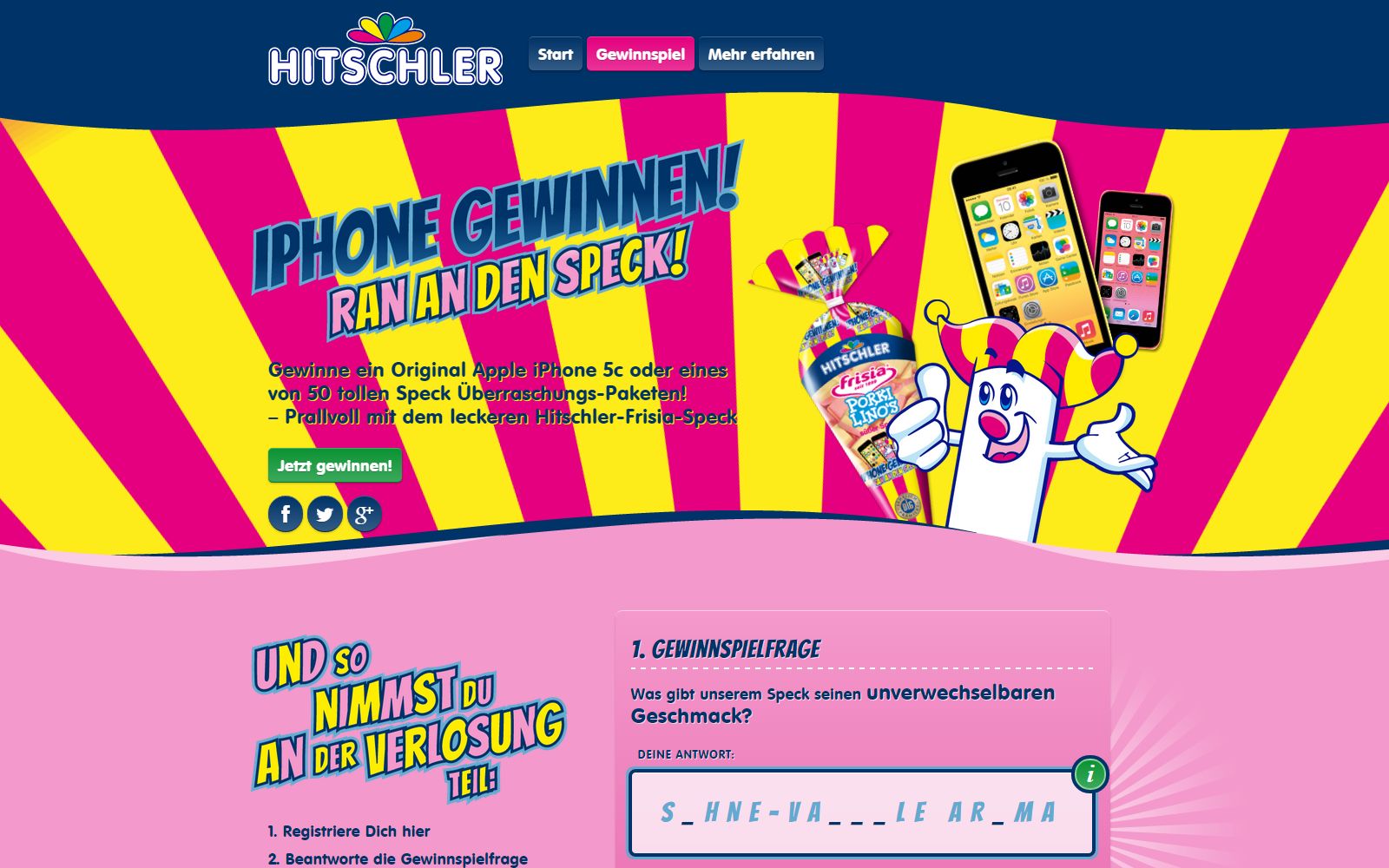 Hitschler – Microsite Speck Promotion