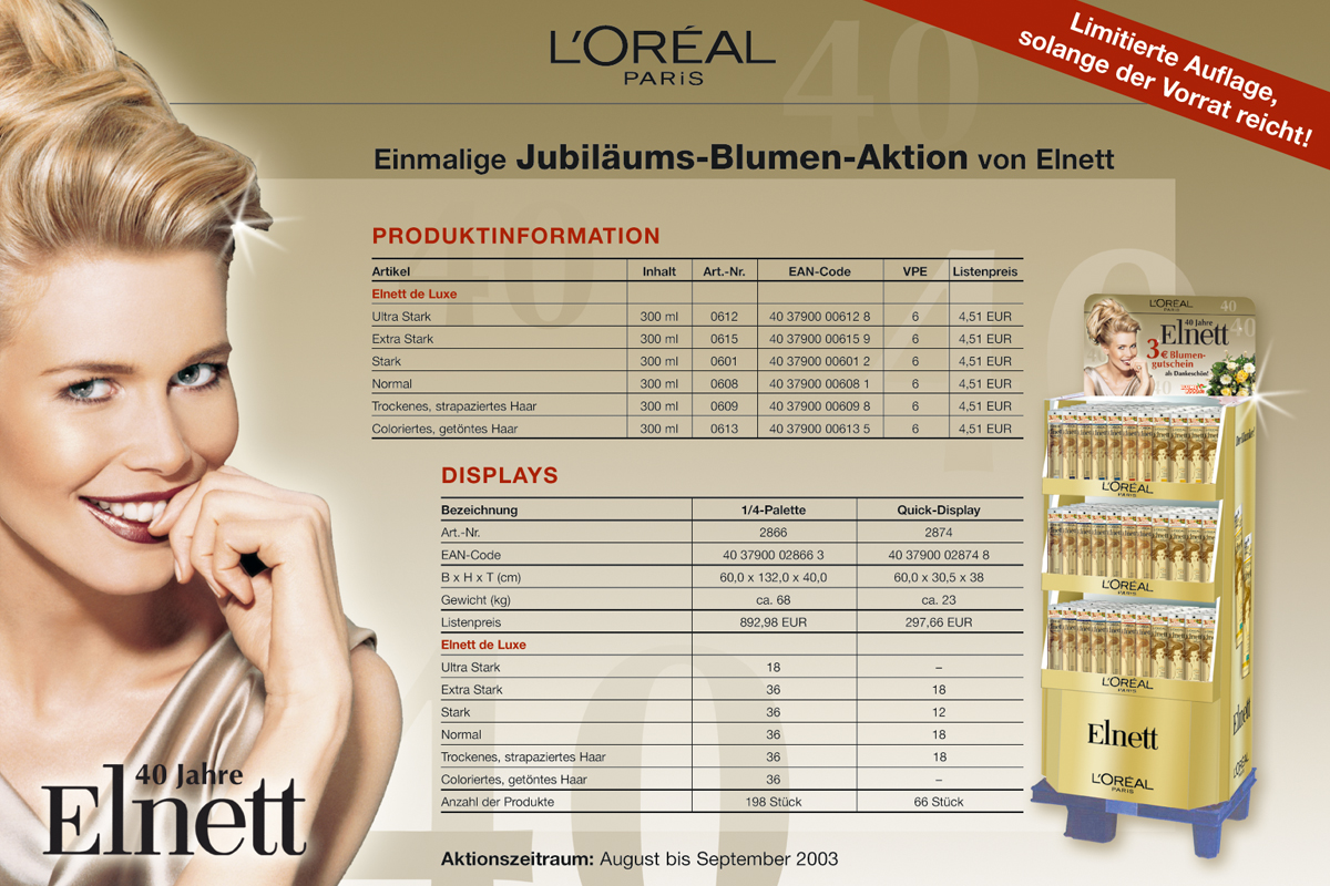 L’ORÉAL – Blumenaktion Elnett