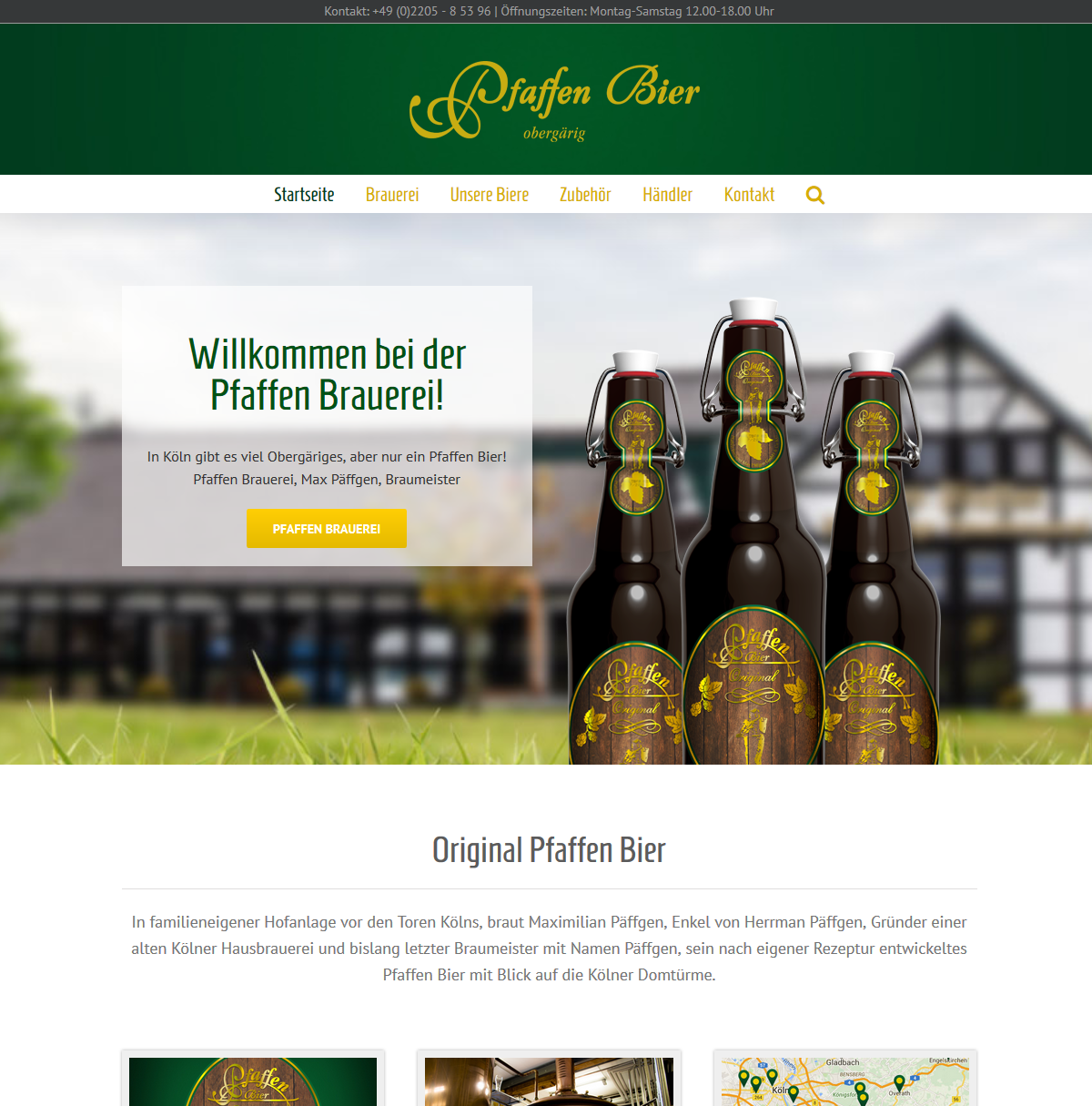 Pfaffen Bier – Website