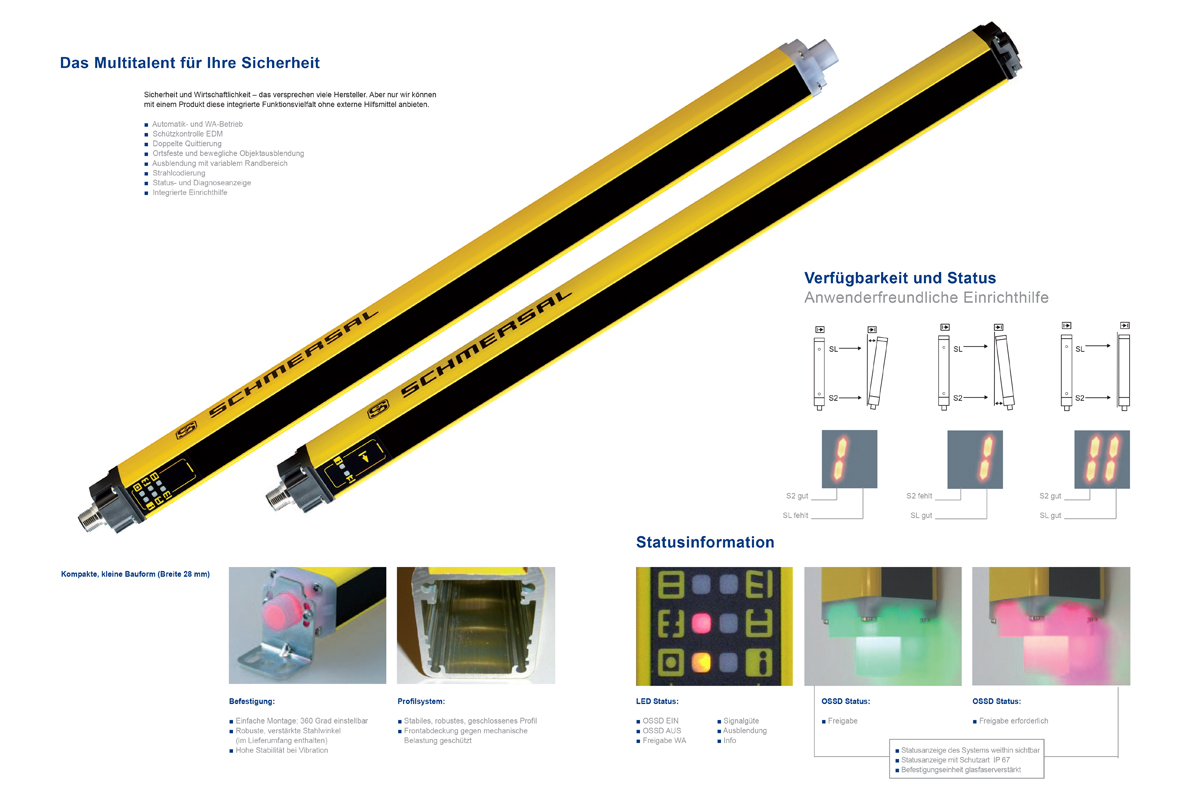 Schmersal – Produktbroschüre Optoelektronik / Protect Select