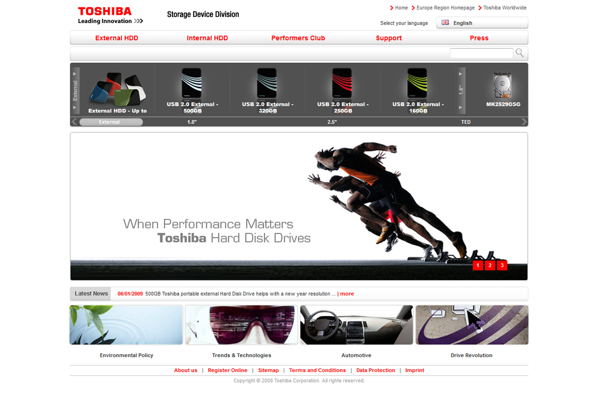 Toshiba – Website Storage Device Division