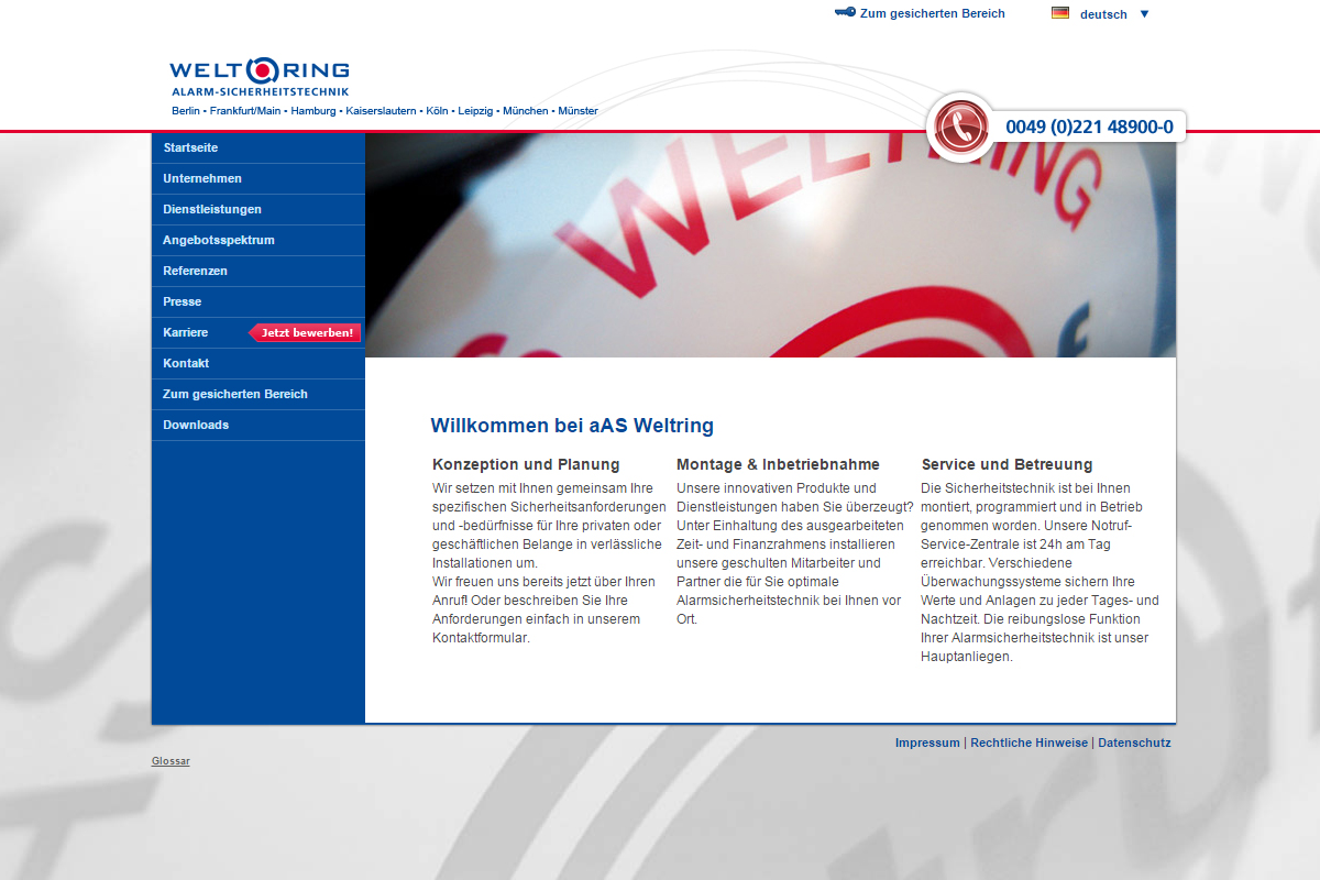 Weltring – Website