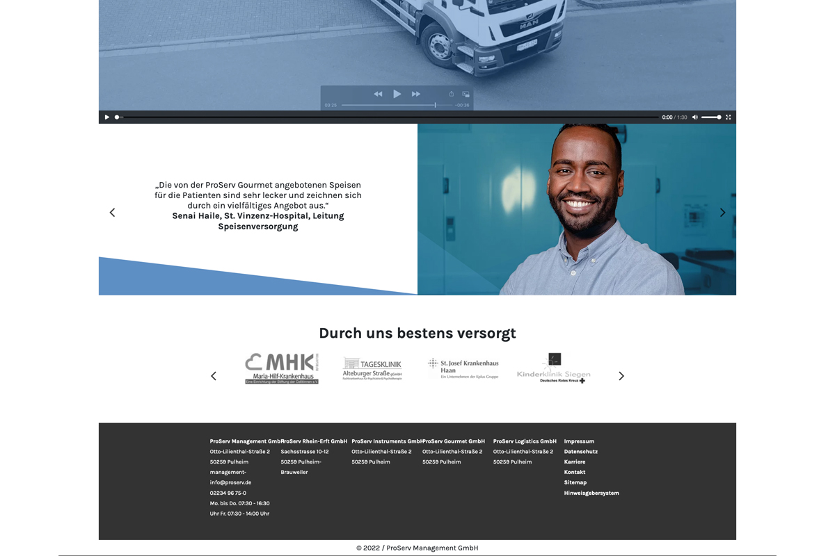 ProServ Management GmbH – Website