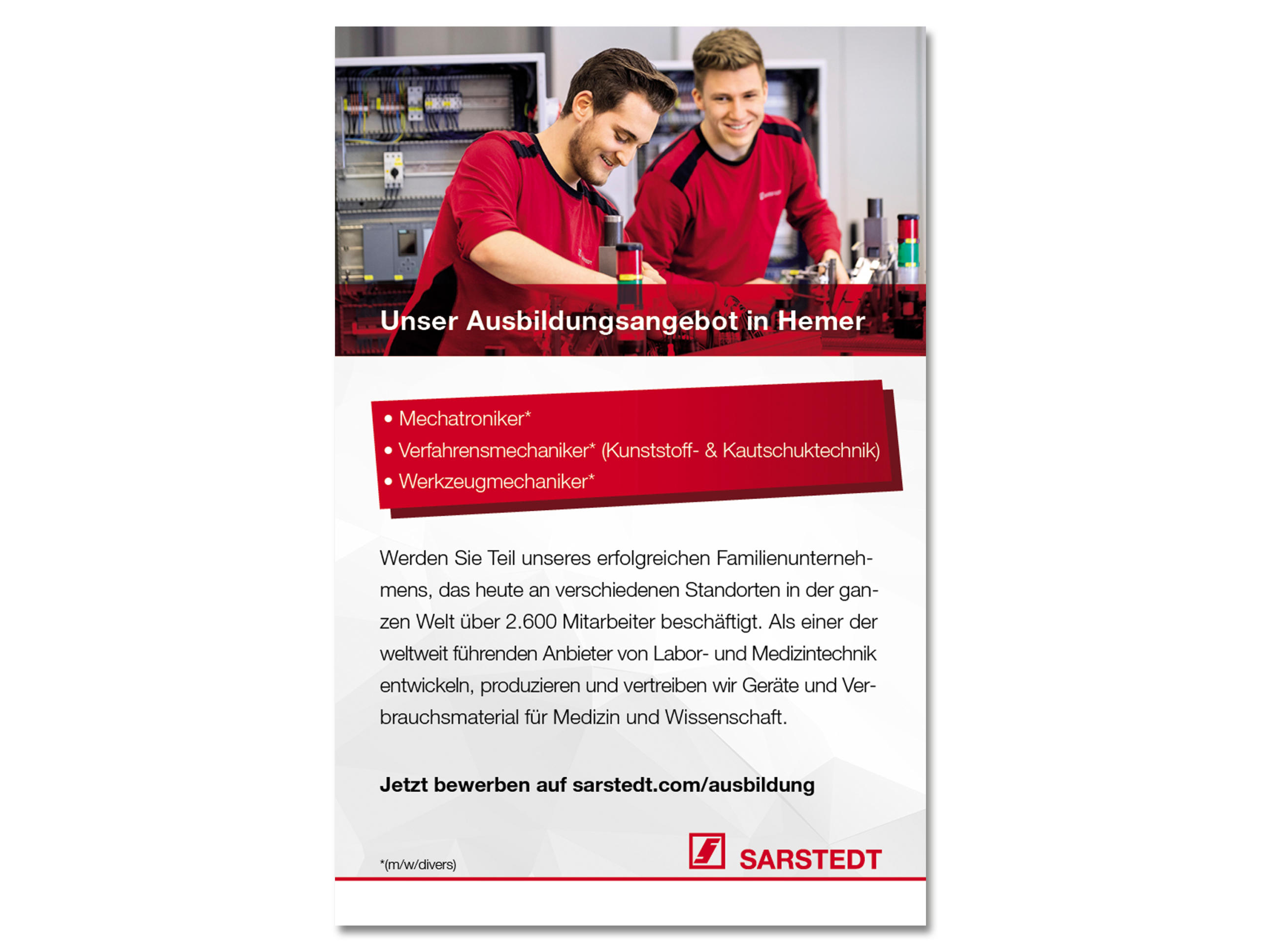 SARSTEDT AG – Stellenanzeigen