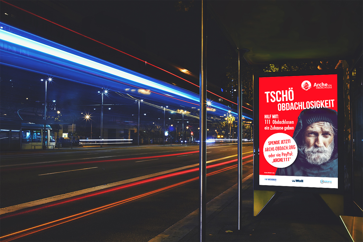 Arche für Obdachlose – OOH-Kampagne gegen die Obdachlosigkeit in Köln