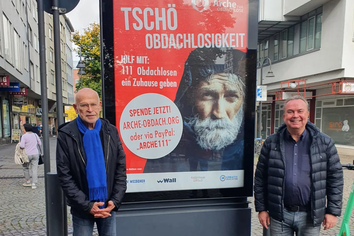 Arche für Obdachlose – OOH-Kampagne gegen die Obdachlosigkeit in Köln