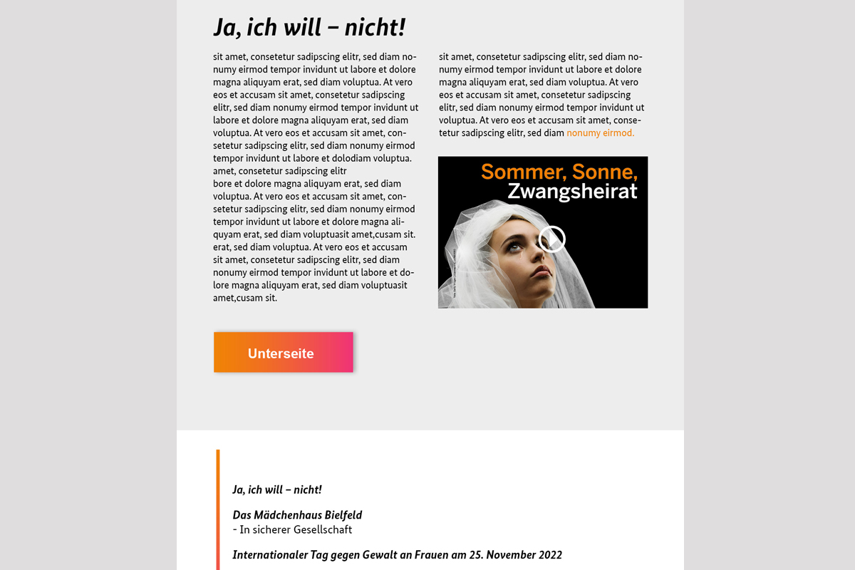 Hilfetelefon – Newsletter – Pitch