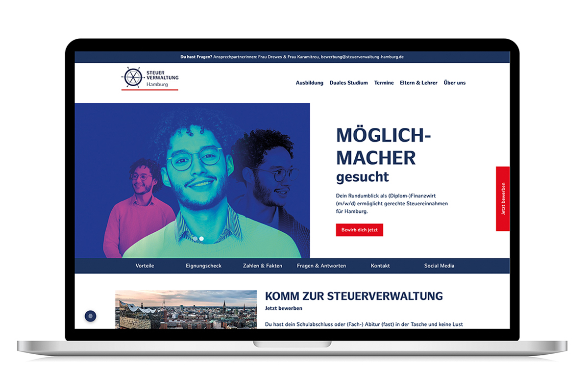 Steuerverwaltung Hamburg – Employer Branding und Recruiting Kampagne
