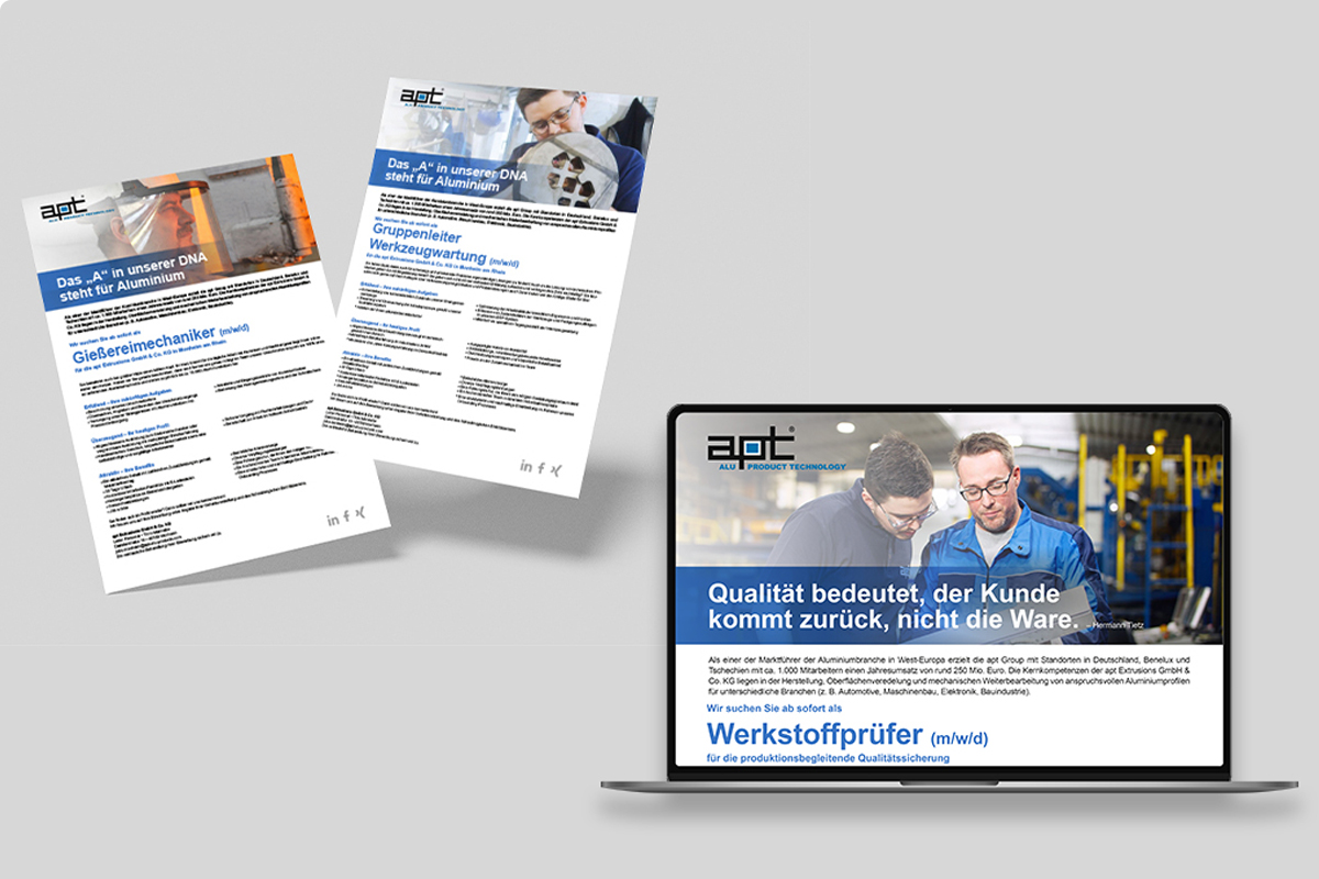 apt Holding GmbH – Recruitierung – Stellenanzeigen