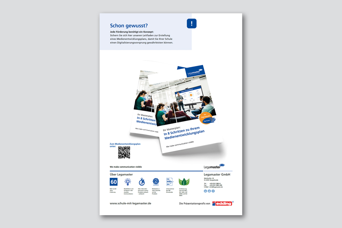 Legamaster GmbH – Produktbroschüre Digitalpakt
